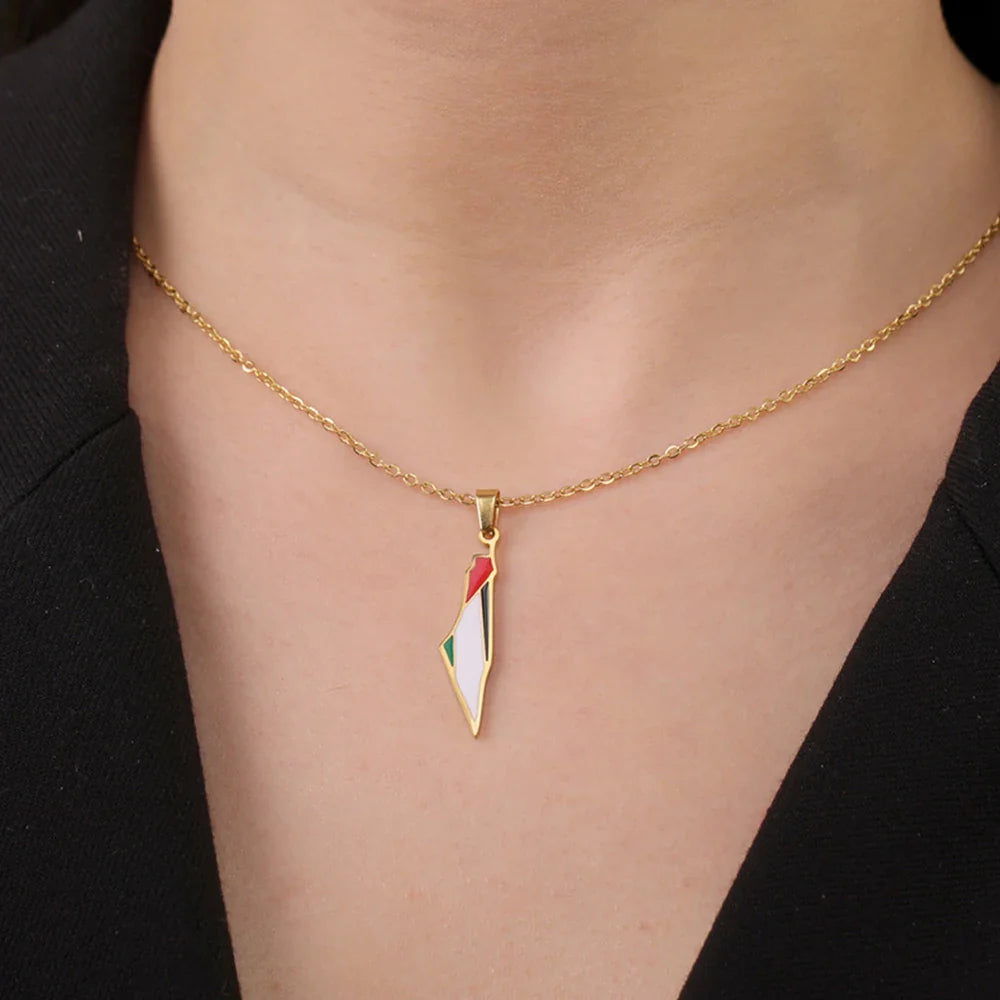 Collier Palestine en acier inoxydable - Royal Gold