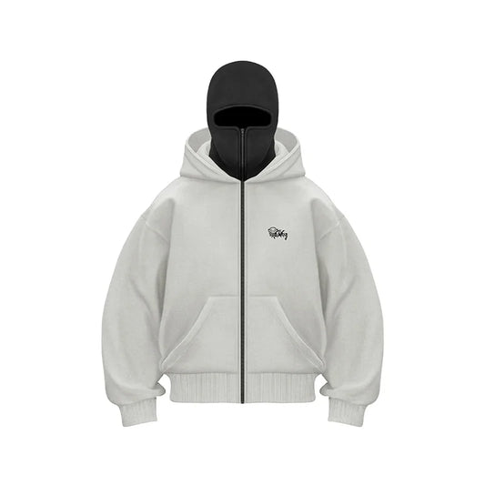 Wavhy® Balaclava Hoodie - Light Gray