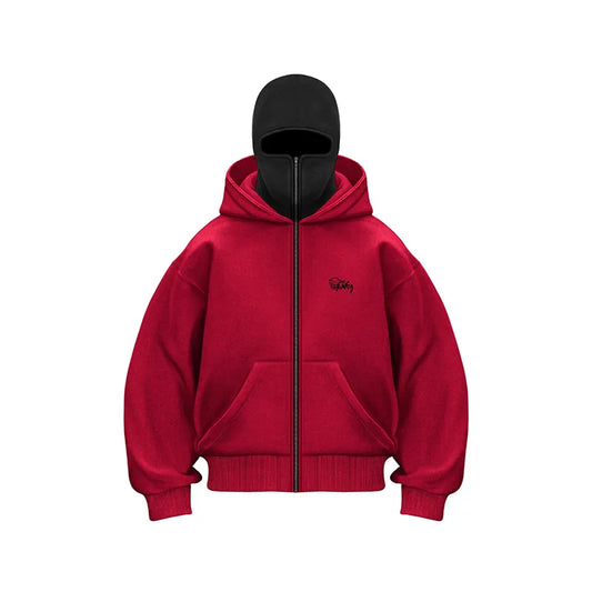 Wavhy® Balaclava Hoodie - Red