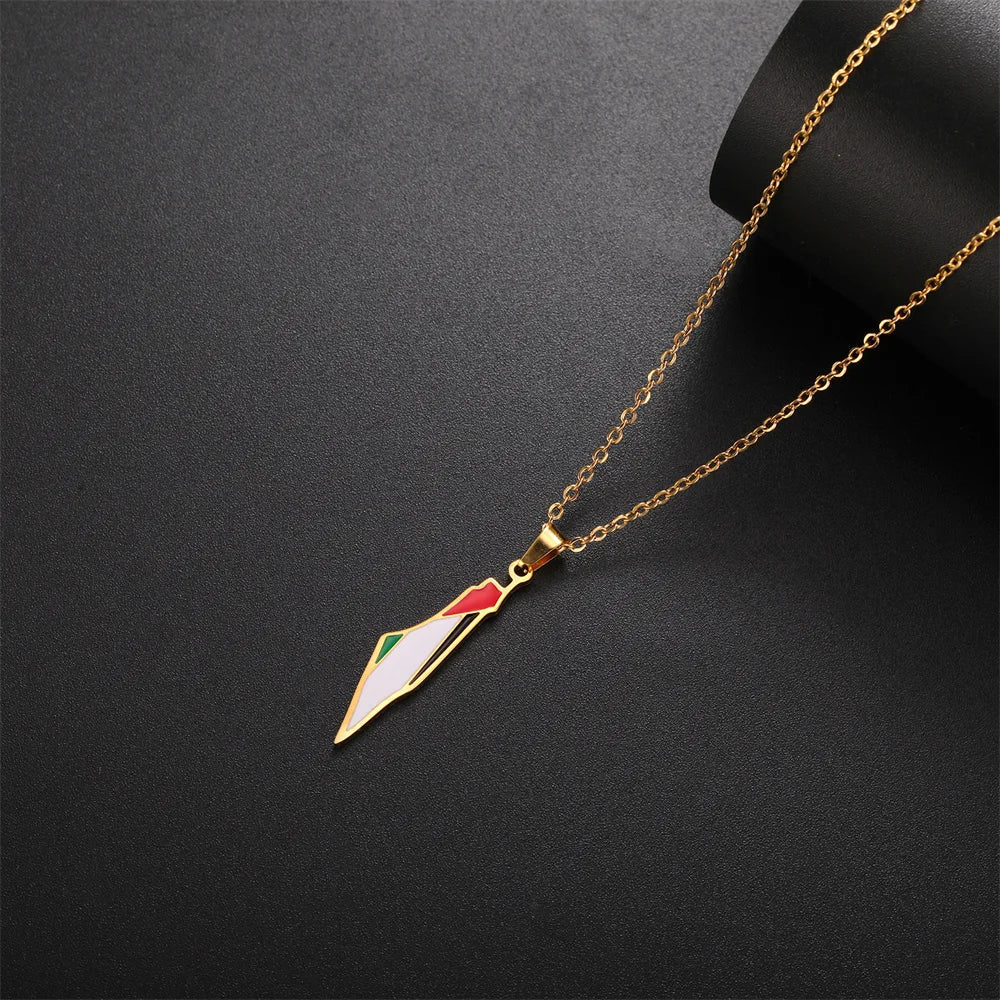 Collier Palestine en acier inoxydable