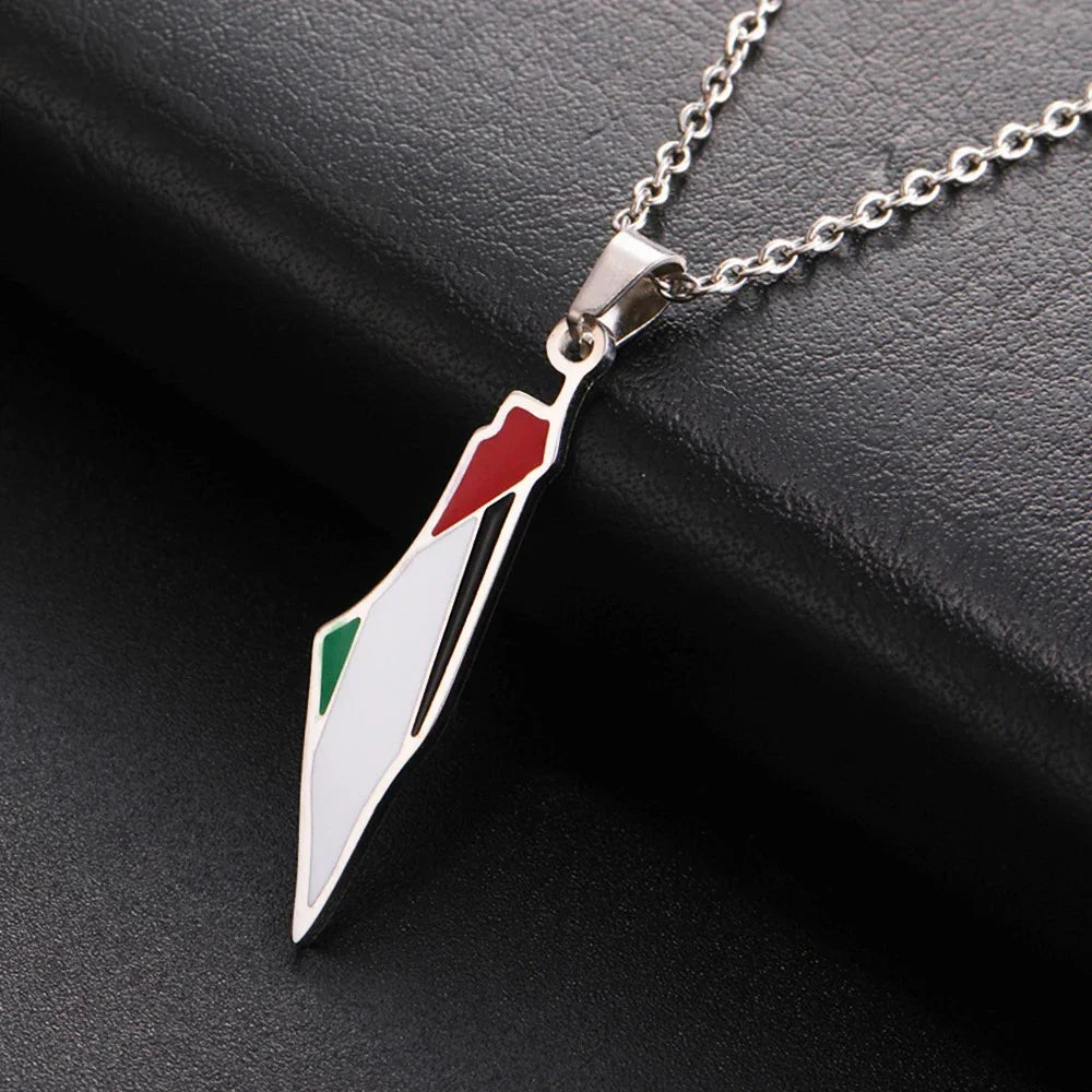 Collier Palestine en acier inoxydable